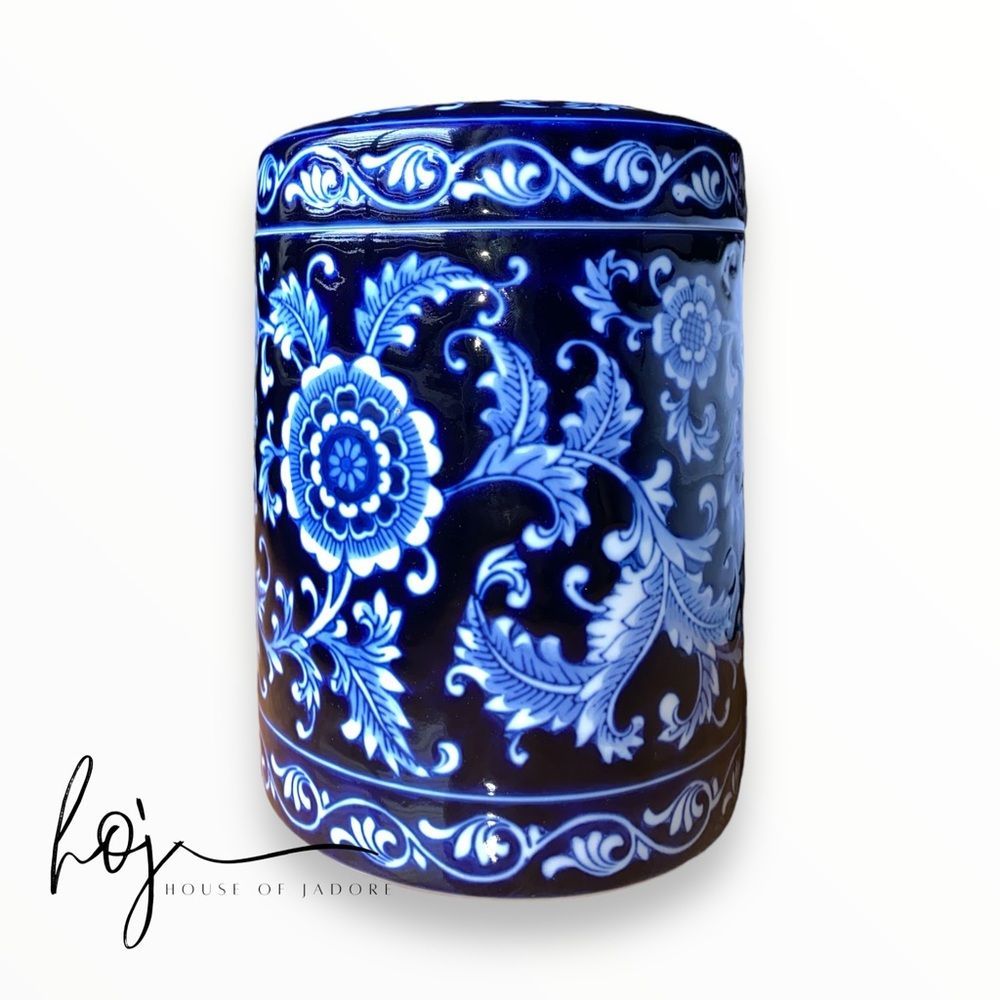 Vintage • Ceramic Mandarin Canister by Pier 1 Imports